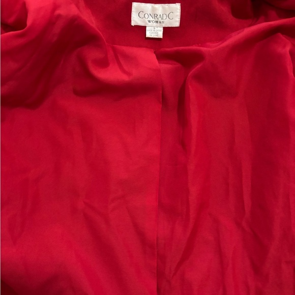 Conrad C Faux Suede Red Jacket - Picture 4 of 14